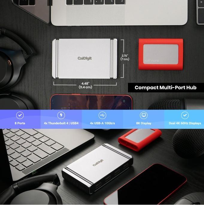 Immagine prodotto CalDigit Thunderbolt 4 Element (Thunderbolt, 8 Porti)