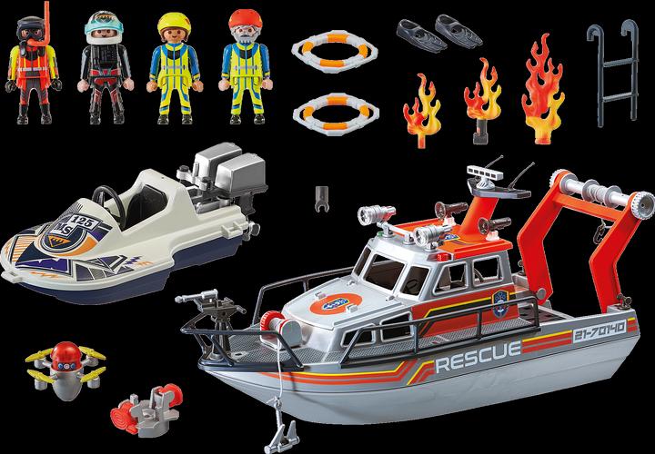 Produktbild Playmobil Seenot: Löscheinsatz mit Rettungskreuzer (70140, Playmobil City Life)