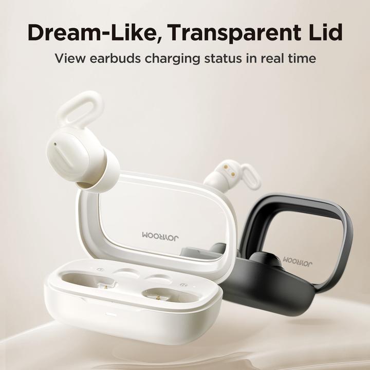 Actual product image Joyroom JR-TS1 Cozydots Series TWS headphones with Bluetooth 5.3 and noise cancellation - white (NC, 4 h, Wireless)