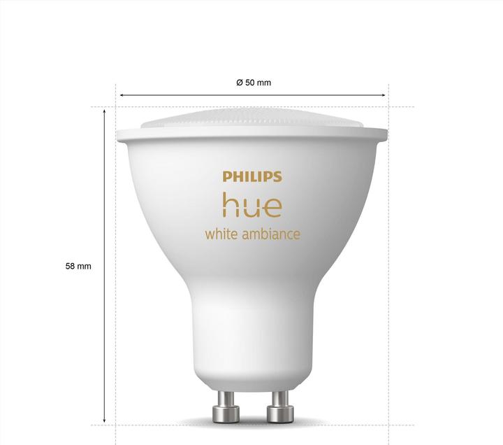 Immagine prodotto Philips Hue Tonalità Bianco Ambiente BT (GU10, 5 W, 350 lm, 2 x, G)