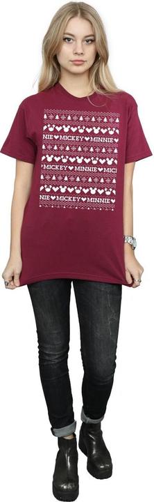 Image du produit Disney - T-shirt MICKEY AND MINNIE CHRISTMAS FAIR ISLE - Femme (XL)