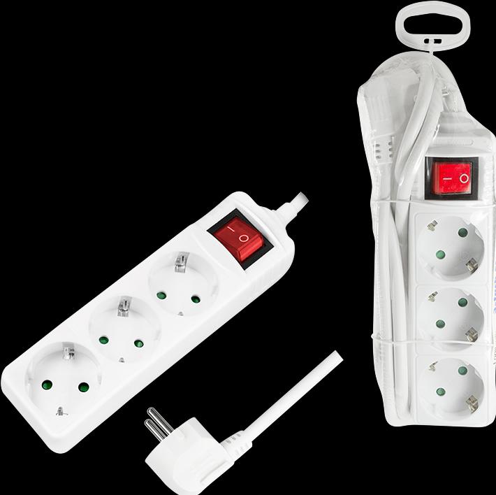 Image du produit LogiLink bandeau de prises (3 x, CEE 7/3, 1.40 m)