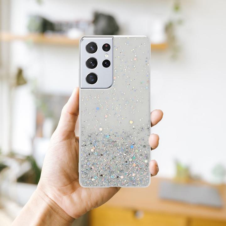 Image du produit Cadorabo Couverture TPU paillettes scintillantes (Samsung Galaxy S21 Ultra)