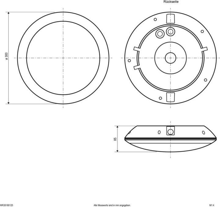 Image du produit EVN LED Anbauleuchte-ws-WR30180125IP66-/9,5/13/18,5W-1050-2000lm (1860 lm)