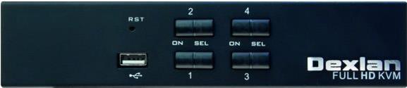 Productafbeelding Dexlan HDMI 1.4 KVM-schakelaar, 4k UHD, USB, 4-voudig, Desktop