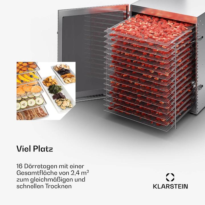Produktbild Klarstein Dörrgerät mit 16 Tabletts & Timer