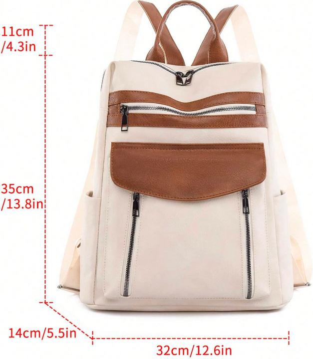 Produktbild Only-Bags.Store Casual Multifunktions-Frauen-Rucksack, All-Match-Reissverschluss Lagerung täglichen Rucksack