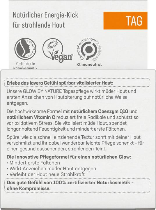 Image du produit Lavera Glow by Nature soin de jour Q10 avec vitamine C (50 ml)