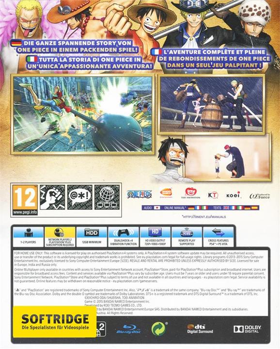 Actual product image Bandai Namco PlayStation Hits: One Piece Pirate Warriors 3 (PS4, DE)
