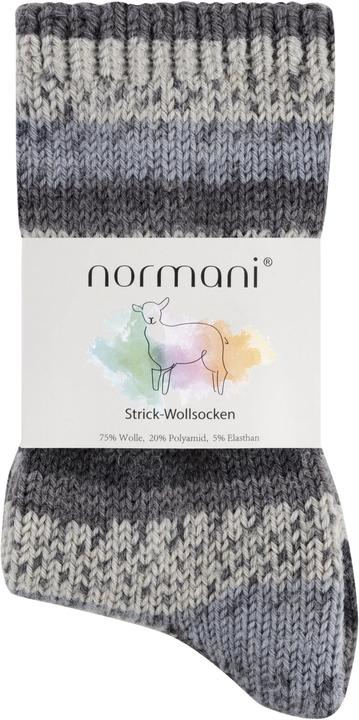 Image du produit Normani 2 Paar Gestrickte Wollsocken Bunt-geringelt (lot de 2, 35 - 38)