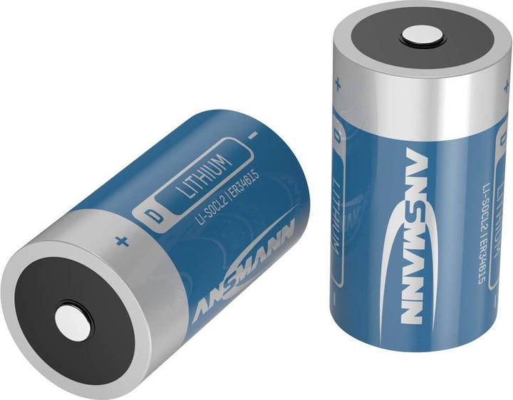 Actual product image Ansmann Battery D ER34615 3.6V Lithium thionyl chloride (1 pcs., D, 19000 mAh)