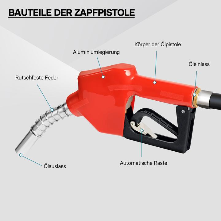 Produktbild Wiltec Bio Dieselpumpe 12V 150W 40l/min Heizölpumpe selbstansaugend Zapfpistole
