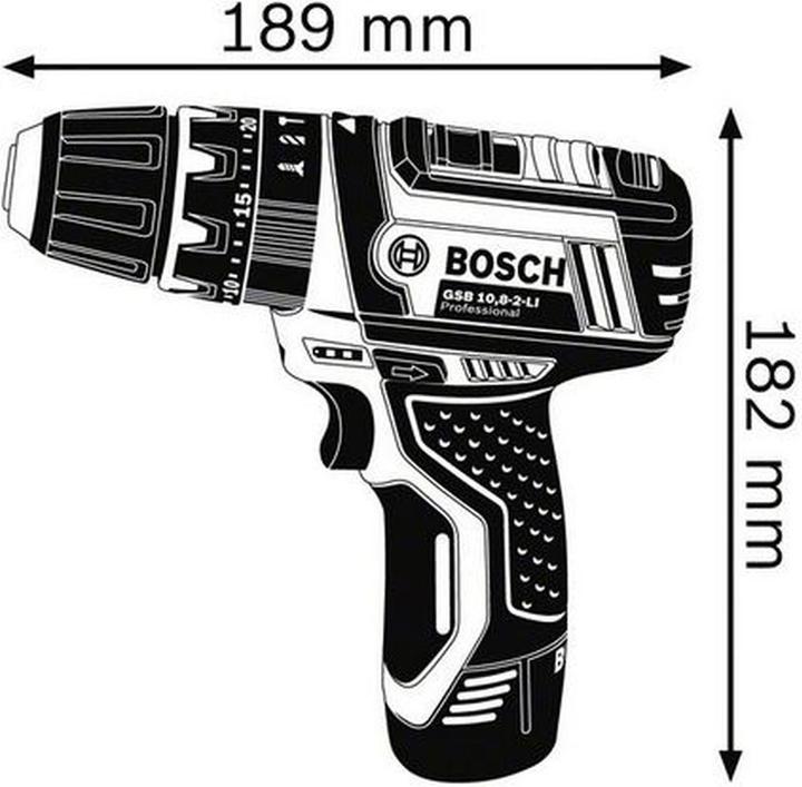 Actual product image Bosch Professional GSB 10.8-2-LI, incl. L-BOXX (Rechargeable battery operated)