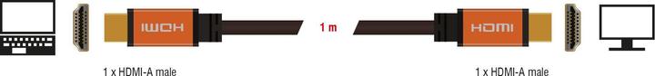 Productafbeelding Delock HDMI (Type A) - HDMI (Type A) (1 m, HDMI)