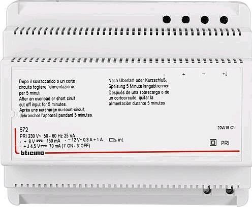 Actual product image Bticino Netzgerät