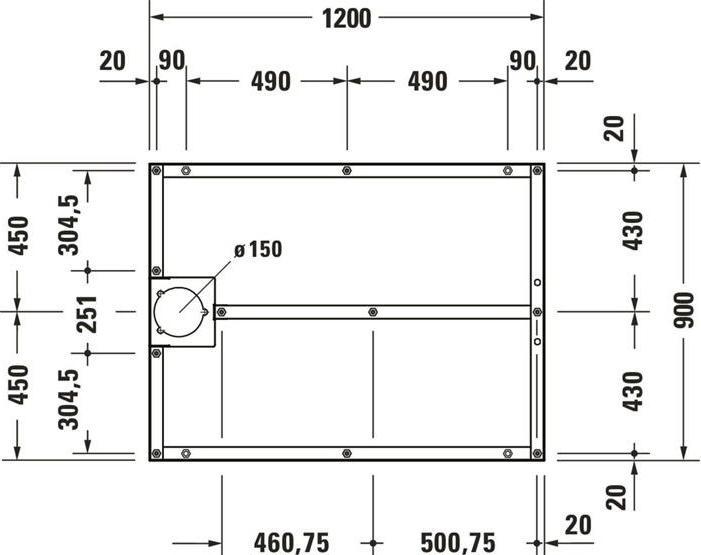 Actual product image Duravit Foot frame for shower tray 1200x900mm