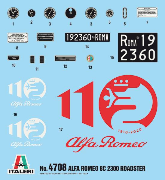 Produktbild Italeri 1:12 Alfa Romeo 8C/2300 1931 33