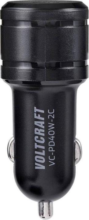 Actual product image Voltcraft VC-PD40W-2C VC-13431420 USB charger car Output current (max.) 3 A 2 x
