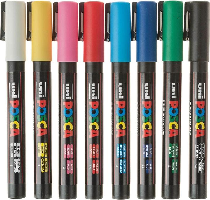 Produktbild Posca Marker PC-3M Rundspitze (Multicolor, 1.30 mm, 8 x)