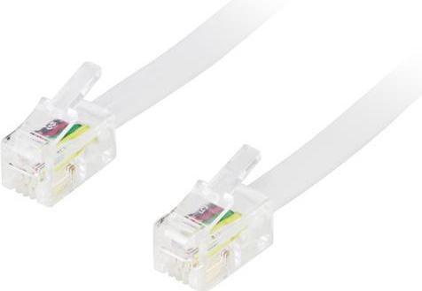 Deltaco telephone cable - 10m RJ-10 - han