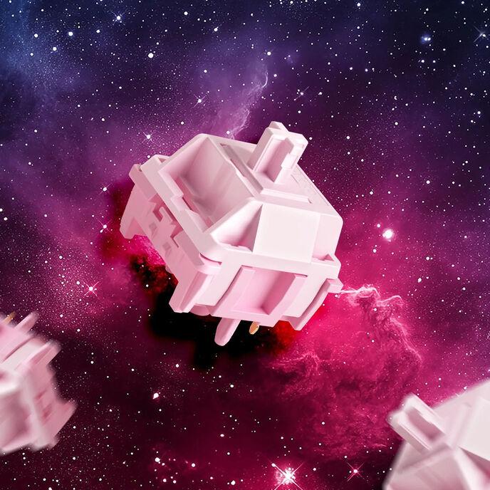 Immagine prodotto Akko Stellar Rose Switches, mechanisch, 5-Pin, linear, MX-Stem, 37g - 45 Stück