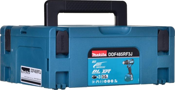 Immagine prodotto Makita Trapano-avvitatore DDF485RF3J 18V 50Nm 3x3,0Ah MAKPAC (Batteria ricaricabile)