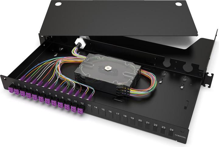 Actual product image Corning LANSCAPE splice box LAN1 12xLCD OM3/4 PGTL sw LAN1-24AV-PGTL-B
