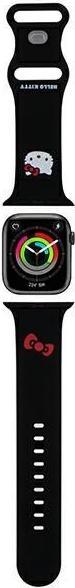 Produktbild Hello Kitty Pasek HKAWLSCHBLK Apple Watch 42/44/45/49mm czarny/black strap Silicone Kitty Head (TPU)
