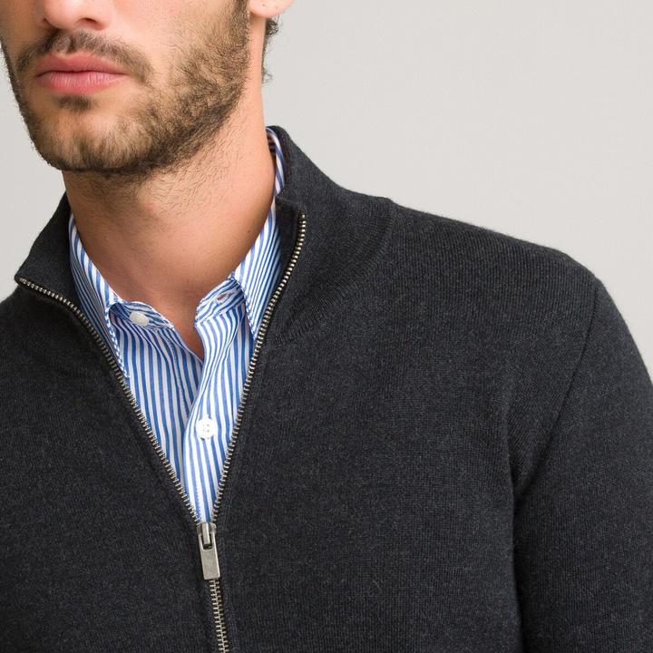 Immagine prodotto La Redoute Collections Cardigan in lana merino con cerniera (S)