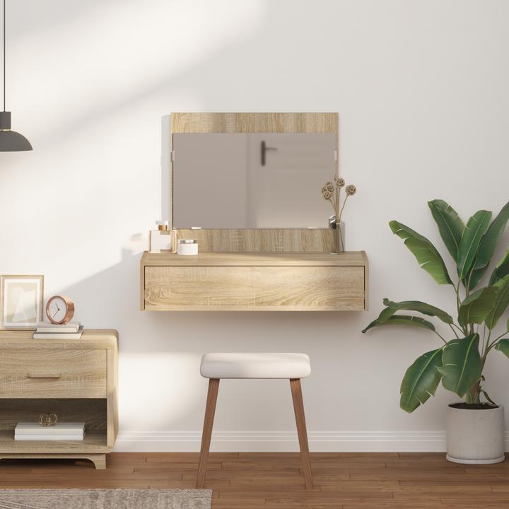 Immagine prodotto VidaXL Tavolino da toilette a muro Sonoma oak 83x40x70 cm
