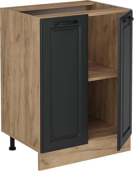 Produktbild Vicco Küchenunterschrank R-Line, Anthrazit Landhaus/Goldkraft Eiche, 60 cm, AP Anthrazit