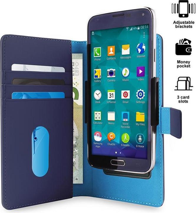 Produktbild Puro Universal Etuo for smartphones with 5.1-inch screen, blue (UNIWALLET3BLUEXL) (Universal)