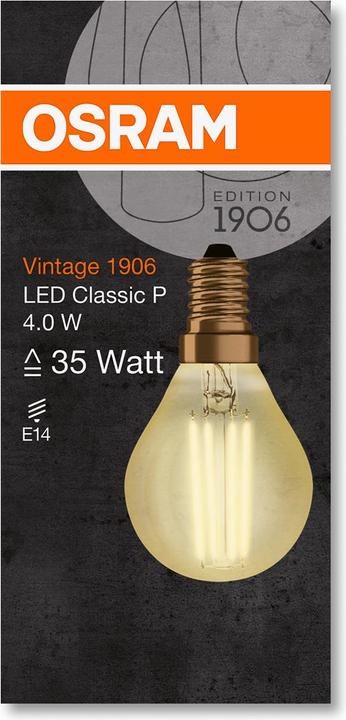 Immagine prodotto Osram Annata 1906 (E14, 4.50 W, 420 lm, 1 x, F)