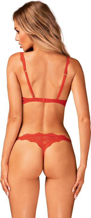 Image du produit Obsessive Ensemble soutien-gorge ouvert Bergamore 2 pièces - Rouge (S)