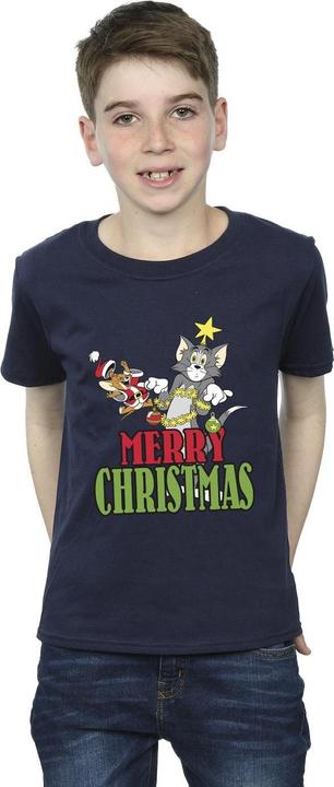 Image du produit Tom & Jerry - T-shirt MERRY CHRISTMAS BAUBLES - Garçon (140, 146)
