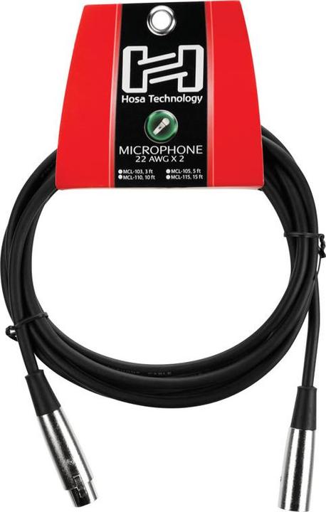 Produktbild Hosa MCL-110 Mikrofonkabel, XLR/XLR (3 m, XLR)