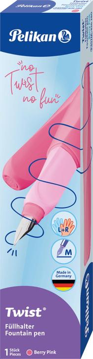 Image du produit Pelikan Stylo plume (système de remplissage par cartouche) Twist® Stylo plume pour droitiers et (Rose Berry, 1 x)