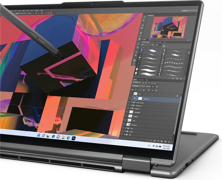 Actual product image Lenovo Yoga 7 82QF0046GE - 14-inch 2.8K OLED Touch, Ryzen 5 6600U, 16GB RAM, 512GB SSD, Digit (14", AMD Ryzen 5 6600U, 16 GB, 512 GB, DE)