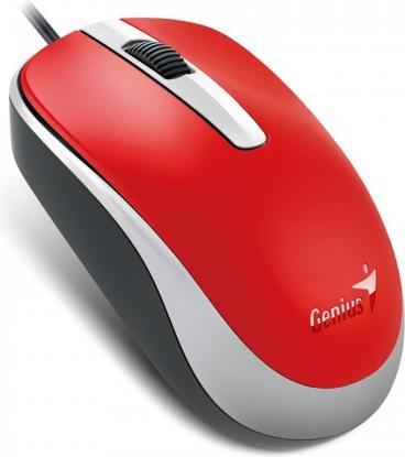 Genius KYE 310105109 optical mouse with cable DX-120, Red (Cable)