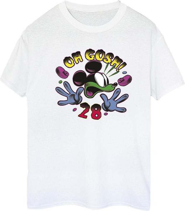 Actual product image Disney Womens/Ladies Mickey Mouse Oh Gosh Pop Art Cotton Boyfriend T-Shirt (XL)