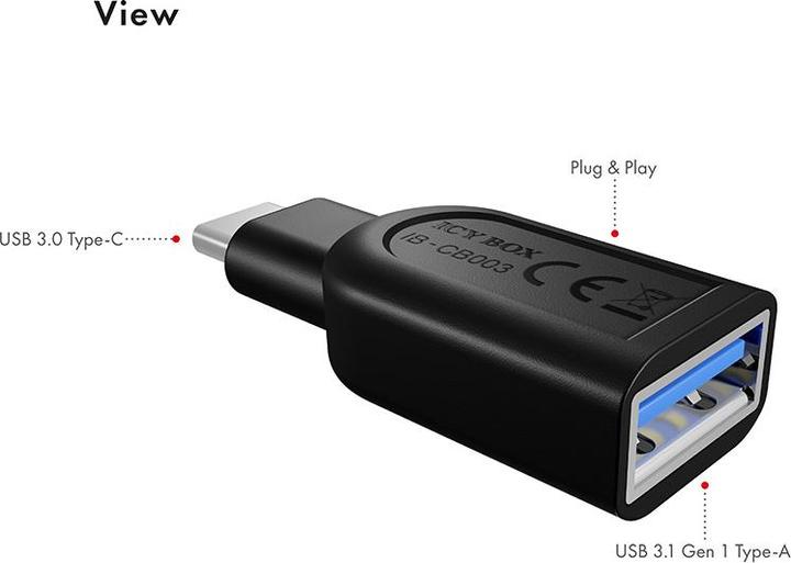 Immagine prodotto Icy Box USB Typ-C auf USB 3.0 (USB 3.0, 4.50 cm)