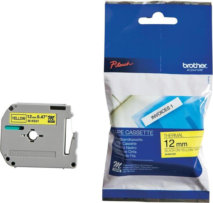 Immagine prodotto Brother M-K631bz (1.20 cm, Giallo, Nero)