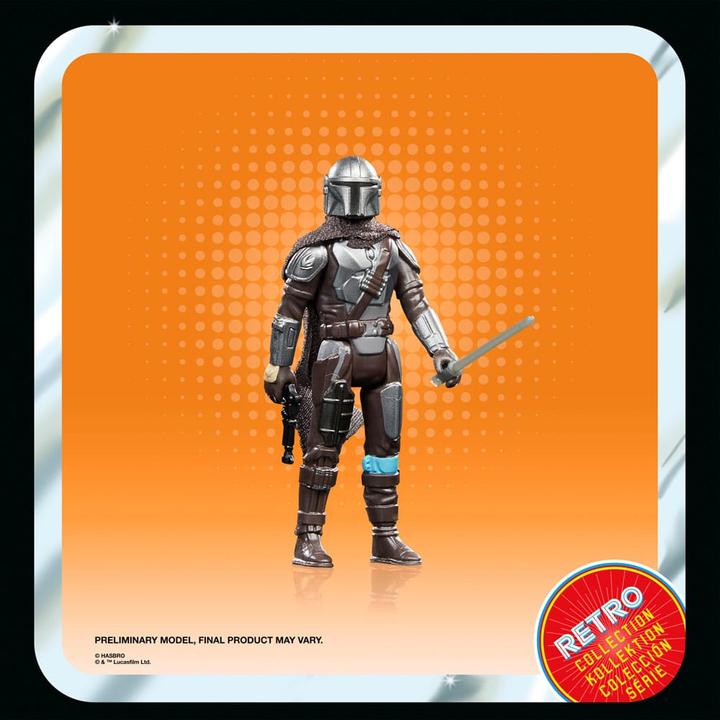 Actual product image Hasbro Star Wars: The Book of Boba Fett Retro Collection Action Figure The Mandalorian 10 cm