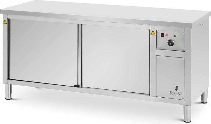 Produktbild Royal Catering Wärmeschrank 180 x 70 x 85 cm Tellerwärmer 80 °C Edelstahl (304) Warmhalteschrank