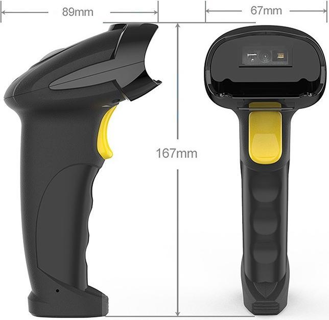 Produktbild Qoltec 50856 Kabelloser Barcodescanner 1D 2D | 2 4 GHz