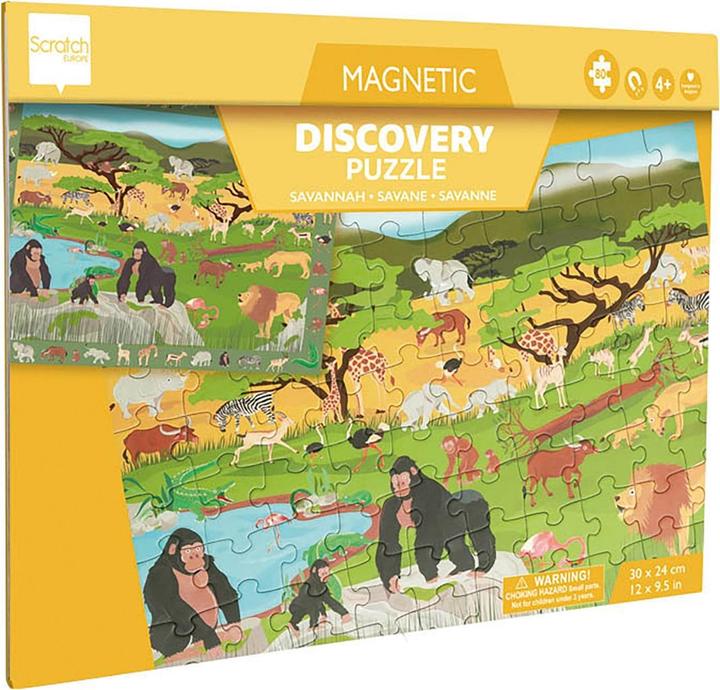 Actual product image Scratch Magnetic puzzle savannah large (80 pieces)