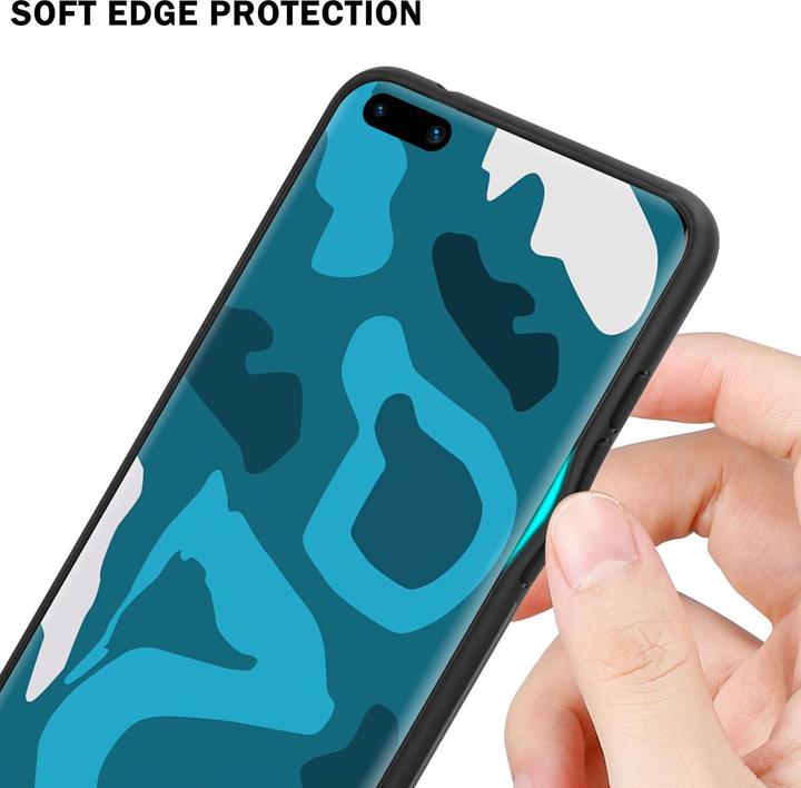 Produktbild Cadorabo TPU Gestreiftes Glas Cover (Huawei P40 Pro+)
