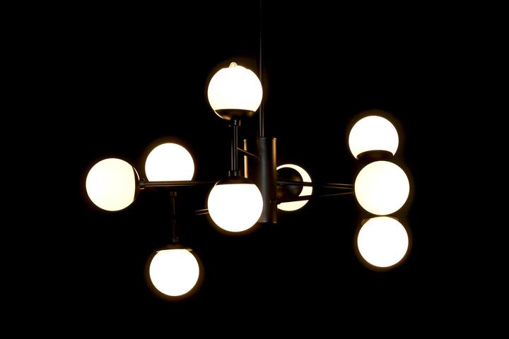 Produktbild DKD Home Decor Deckenlampe Kristall Schwarz (76.2 x 76.2 x 40.64 cm)