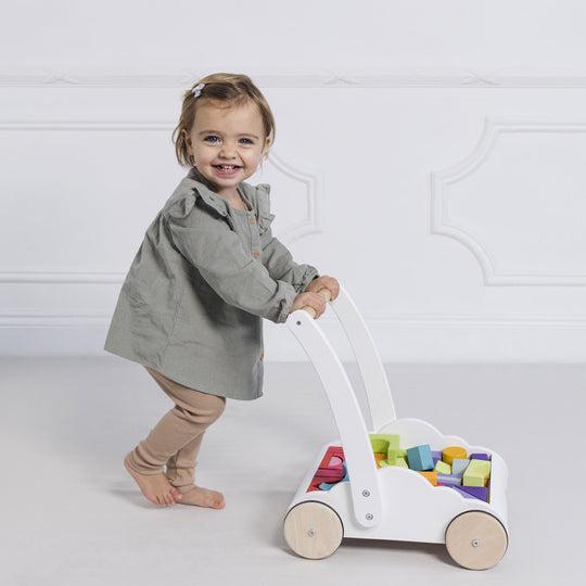 Produktbild Le Toy Van Lauflernwagen mit Klötzen in Regenbogenfarben