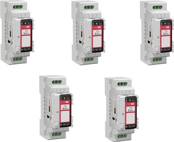 Actual product image NodOn NOD DRB-1-1-00 - DIN Rail Box for Zigbee or EnOcean Relay Switches (5 pcs.)
